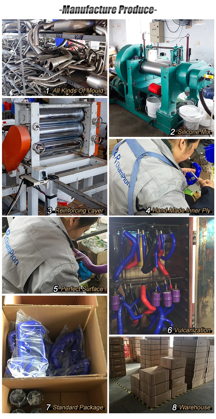 3-х слойный или 4-слойный длина 76 мм прямой общий силиконовый интеркулер