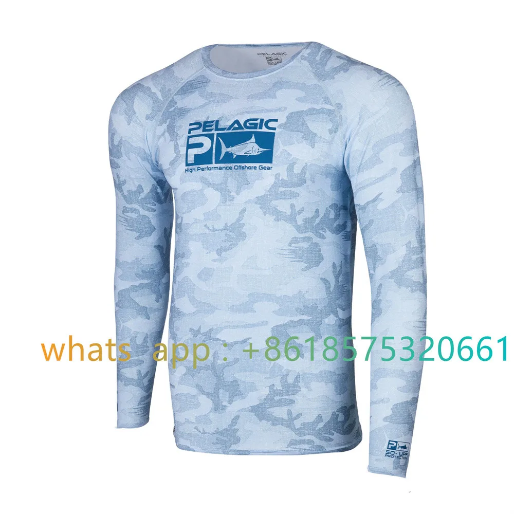 Pelagic Gear Fishing Shirt Long Sleeve Sunblock Shirt Fishing Shirt For Men Long Sleeve Sun Protection Uv Upf 50+ T-shirts 2023