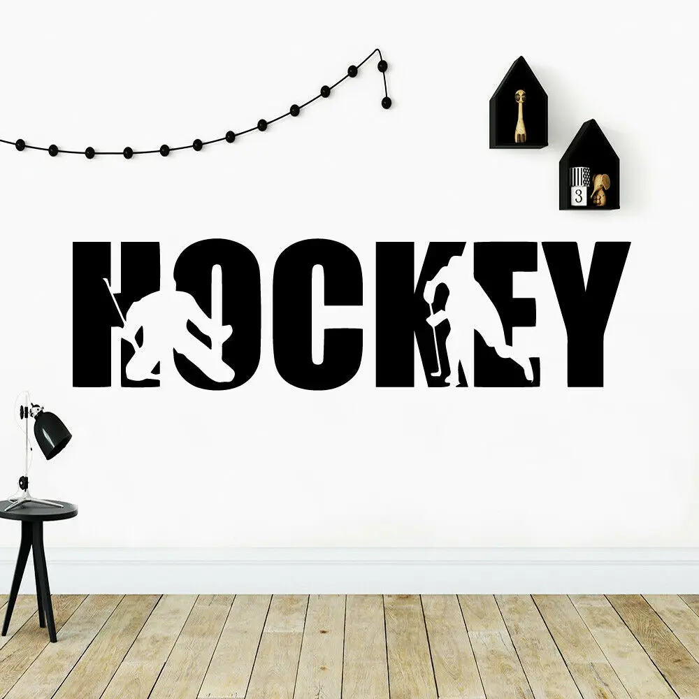 

Custom Hockey Decals Wall Stickers For Kids Room Sticker Hockey Decor Wallpaper Vinyl Wall Decal pegatina hockey