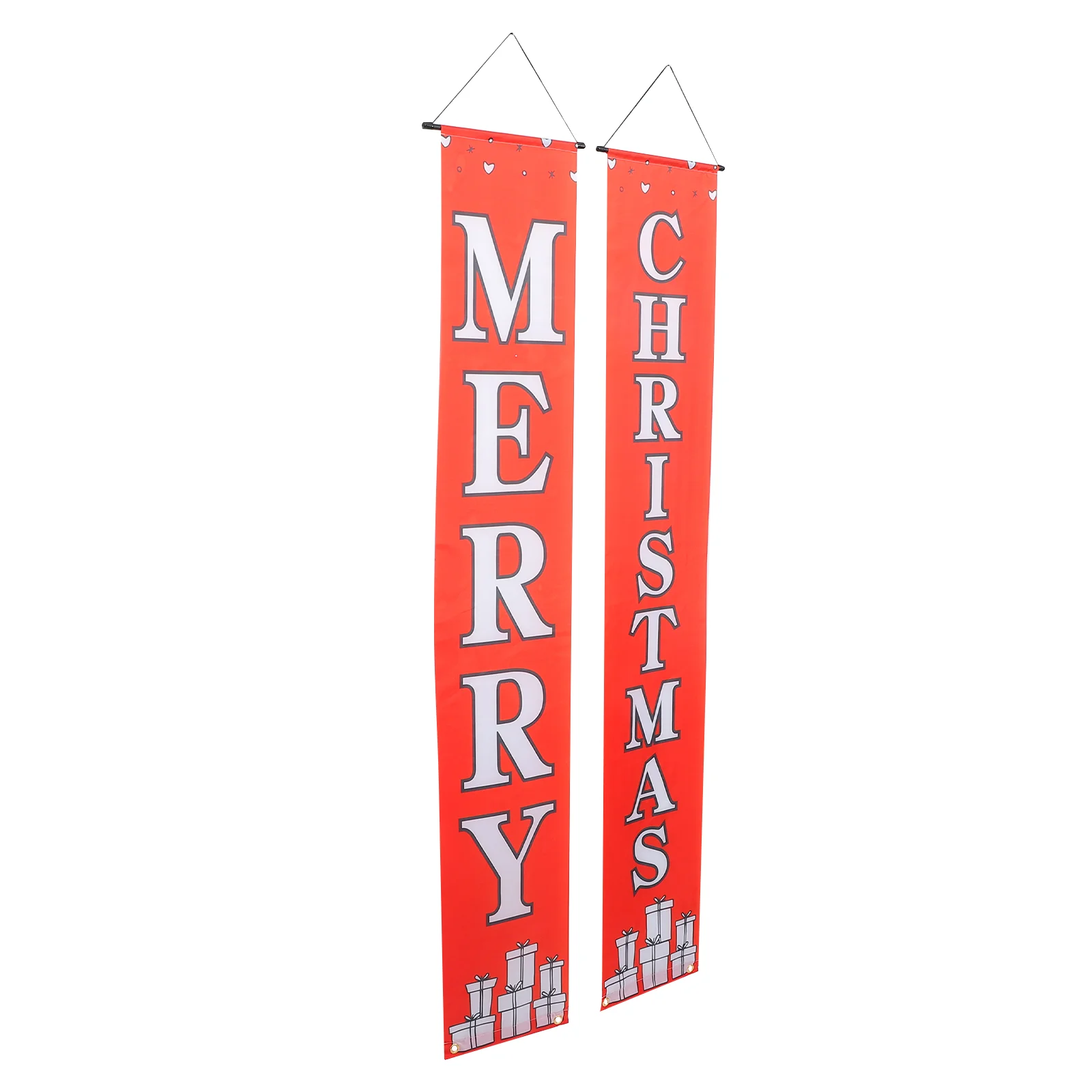 

Christmas Merry Banner Doorporch Decorations Party Sign Flag Yard Happy New Year Flags Garden Couplet Burlap