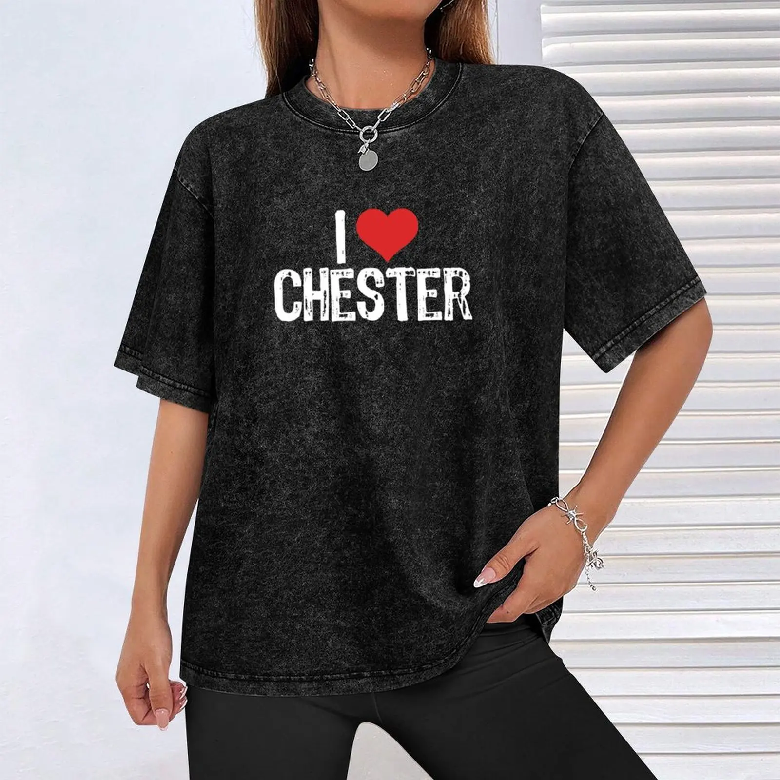 Футболка I Love Chester забавные футболки одежда в стиле аниме для мужчин