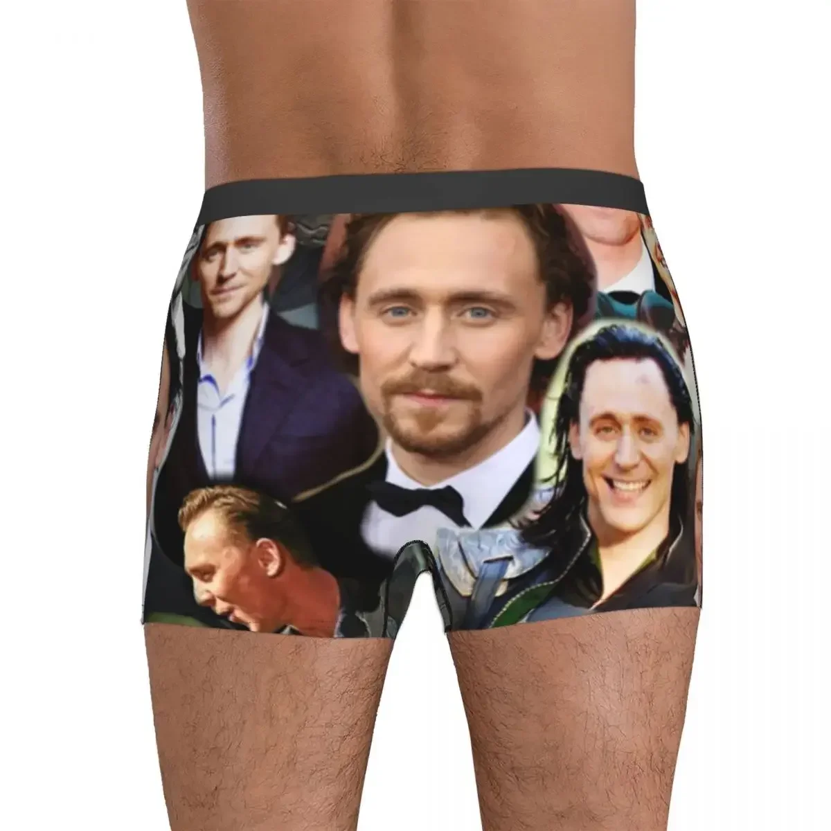 Трусы-боксеры шорты Tom Hiddleston трусики с фотоколлажем мужское дышащее нижнее белье