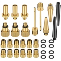 new 2532pcs copper bicycle valve adapter set bike tire pump adapter kit inflator pump accessory bicycle repair tools