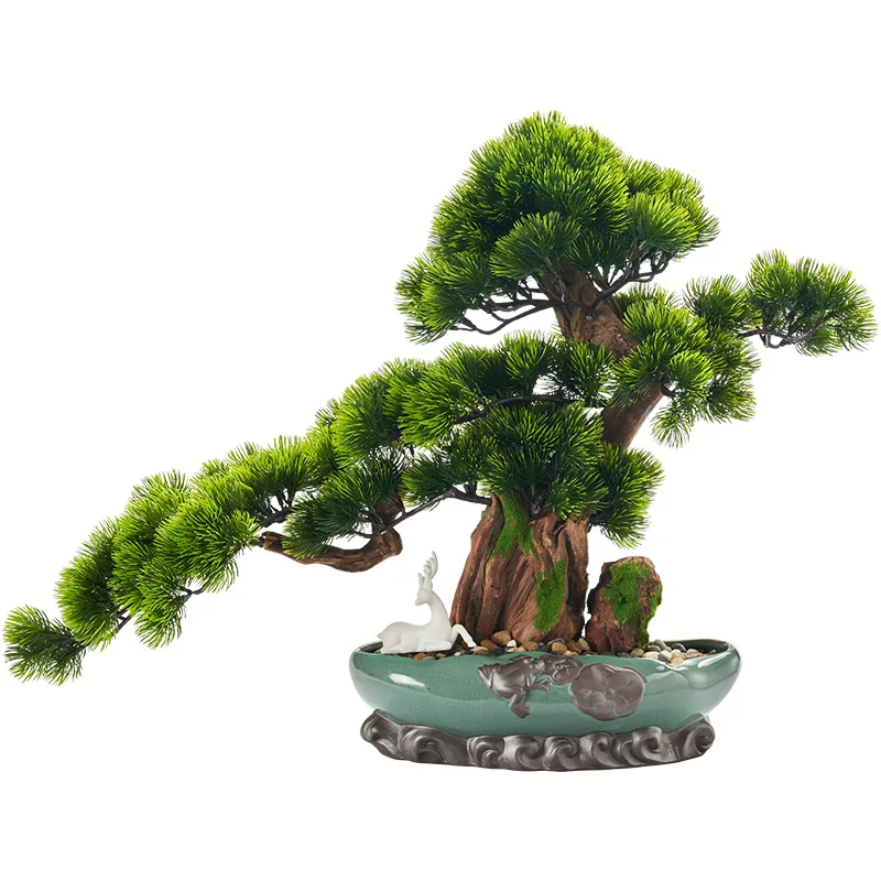 

Wyj Wood Artificial Tree Green Plant Arborvitae Beauty Pine Tree Ornaments