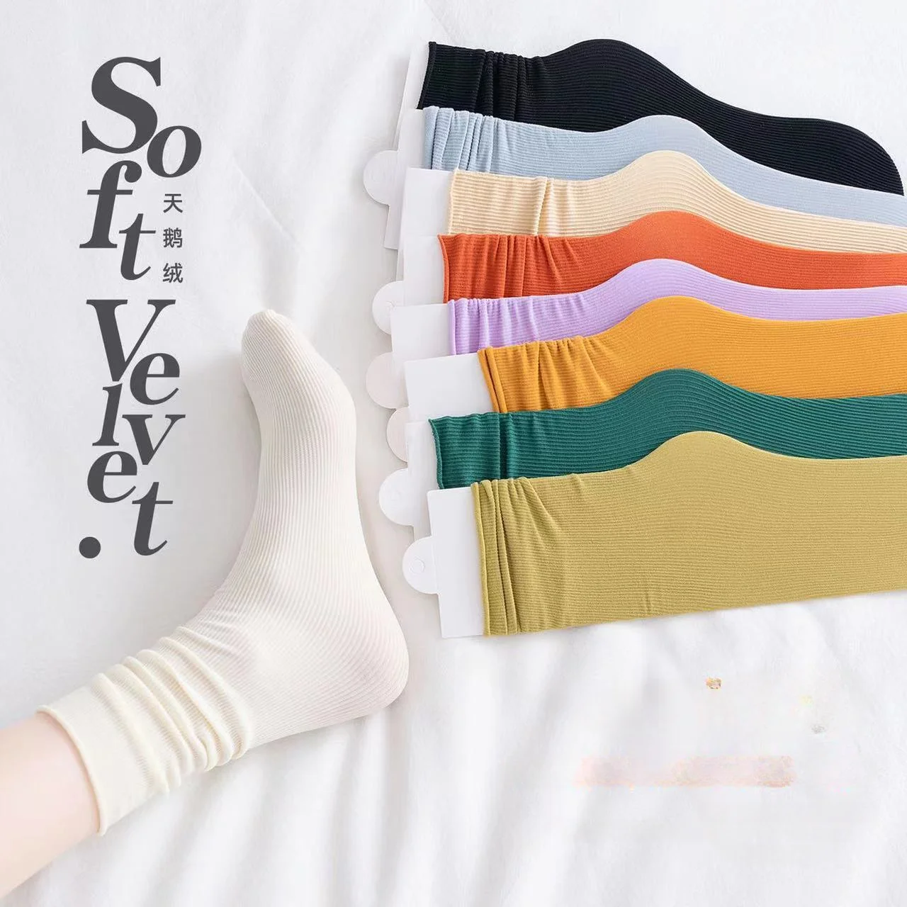 

5 Pairs Women Socks Summer Ice Thin Loose Calf Korean Tube Socks Nylon Socks Japanese Fashion College Style Solid Color