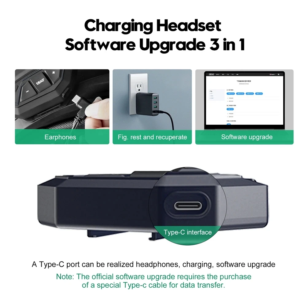 Сетчатая Bluetooth-гарнитура для шлема 1500 м 1/2 шт.