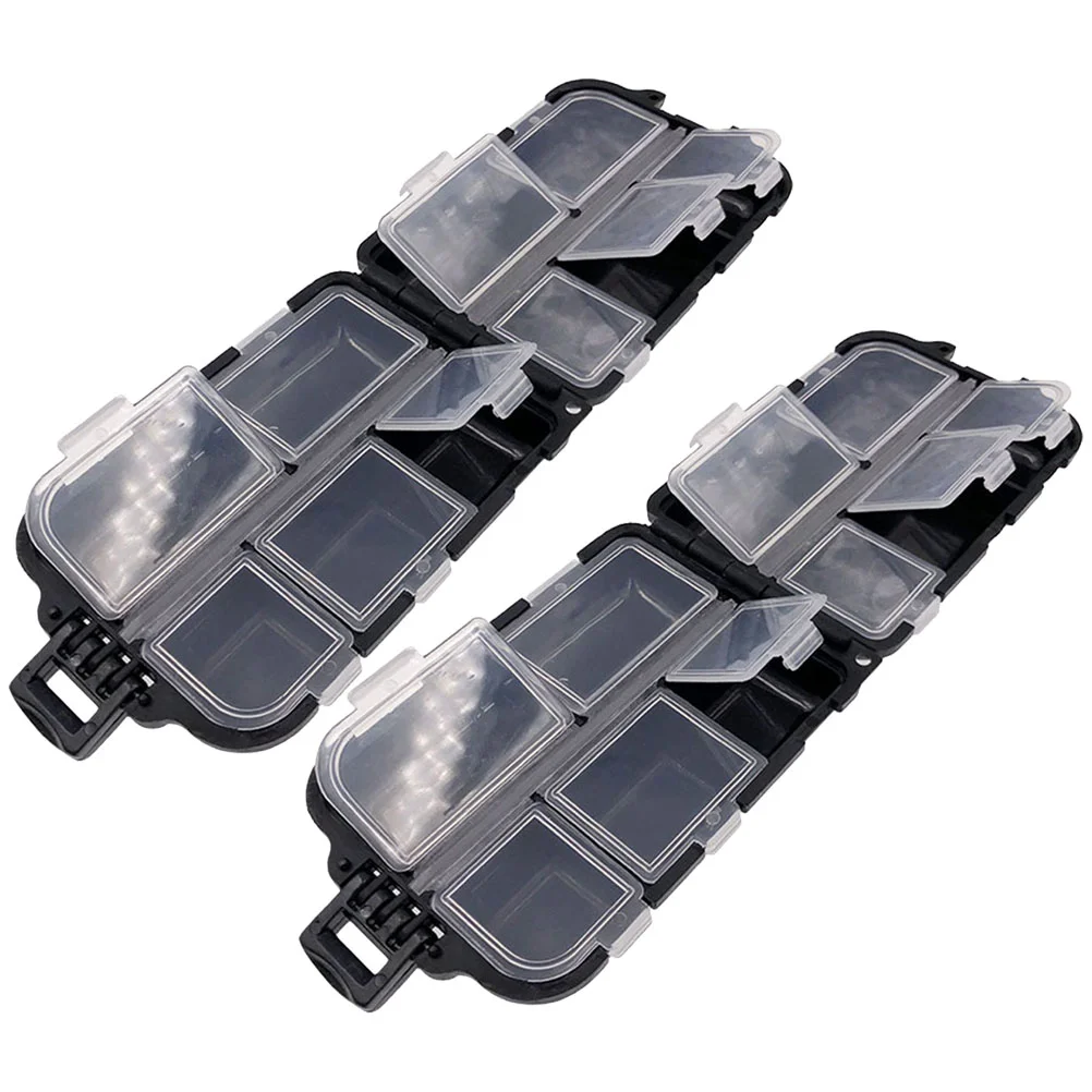 

2Pcs Tackle Boxes Multiple-grids Tackle Cases Accessories Boxes
