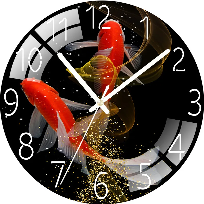 

12-inch Creative Quartz Clock Living Room Home Wall Clock Mute Bedroom Clock Decoration Punch-free Hanging Watch Hanging Wall