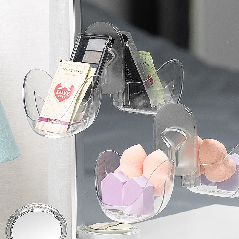 

1Pc Makeup Sponge Holder Transparent Makeup Organizer Puff Shelf Drying Rack Cosmetic Sponge Stand Holder Make Up Storage Tools