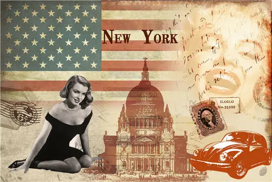 

Metal Tin Sign new york poster Decor Bar Pub Home Vintage Retro