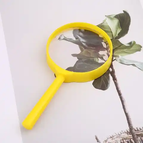 Colorful 3x magnifying glass for children and adults manual lupa for reading a gift P15F