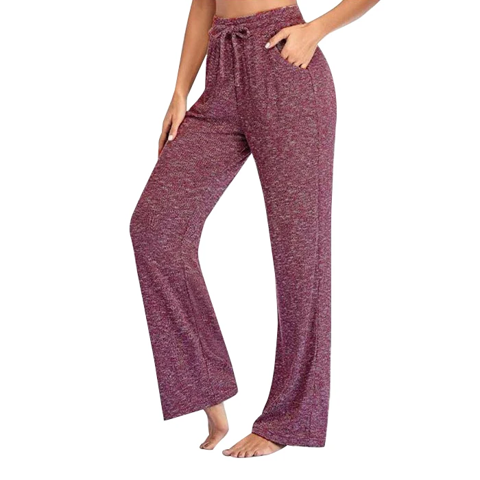 

Leggins Fashion women Casual Pants Yoga Pants Quick-Drying Trousers Wide Leg Pants Yoga Pants Wine Red XXXL