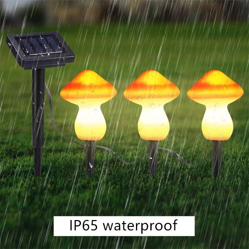 

IP65 Waterproof Solar String Light Outdoor Mushroom Lights LED Fairy Light Garland for Garden Patio Pathway Landscape Decoration