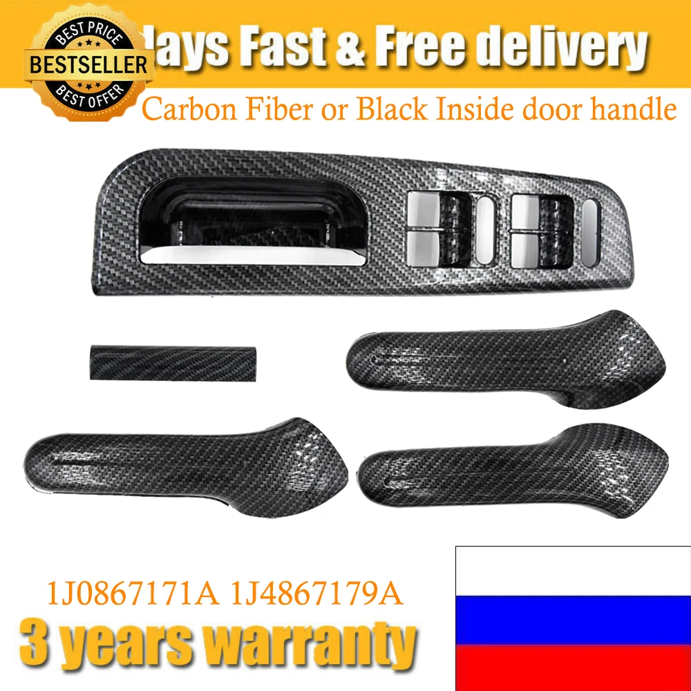 

1J0867171A Carbon Fiber or Black Inside door handle armrest For Volkswagen Bora Golf 1999-2004 4 MK4 Jetta 1J4867179A 1J0867172A