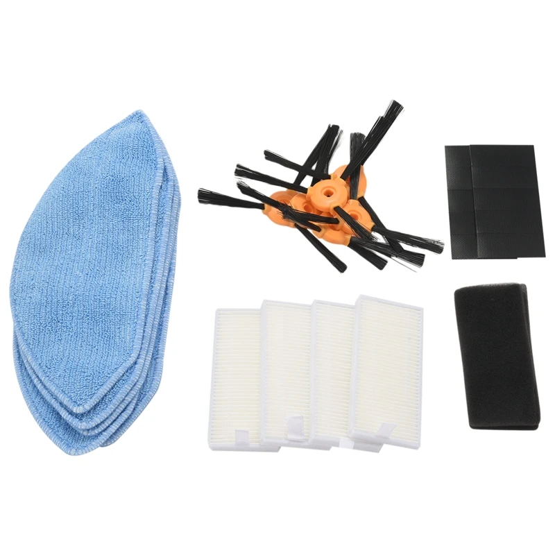 

Набор аксессуаров для роботов-пылесосов Ecovacs Deebot U2 DGN22, 6 боковых щеток, 5 салфеток, 4 фильтра, 10 волшебных наклеек