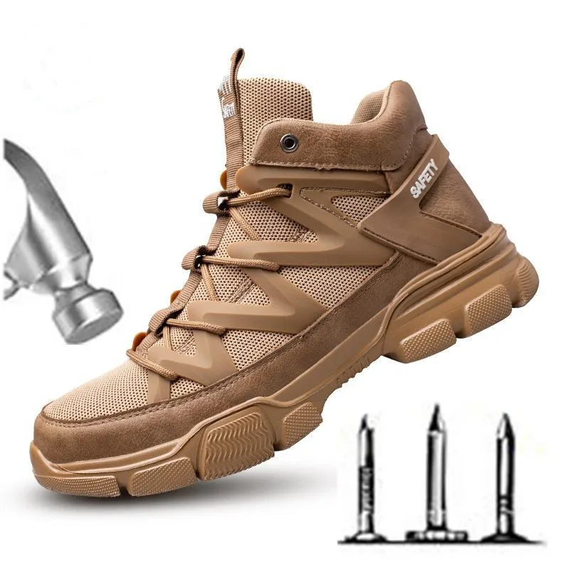 

Men Work Boots Indestructible Safety Shoes Men Steel Toe Shoes Puncture-proof Work Sneakers Male Footwear Adult Security Shoes