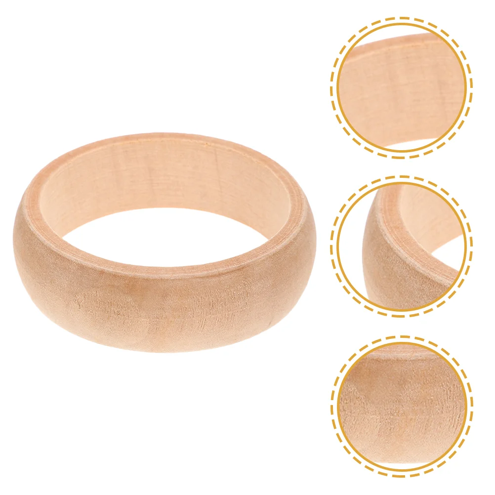 

6 Pcs DIY Wooden Bracelet Jewelry Handmade Bracelets Wheel Crafts Circles Eucalyptus Kids Child Puzzle Toys
