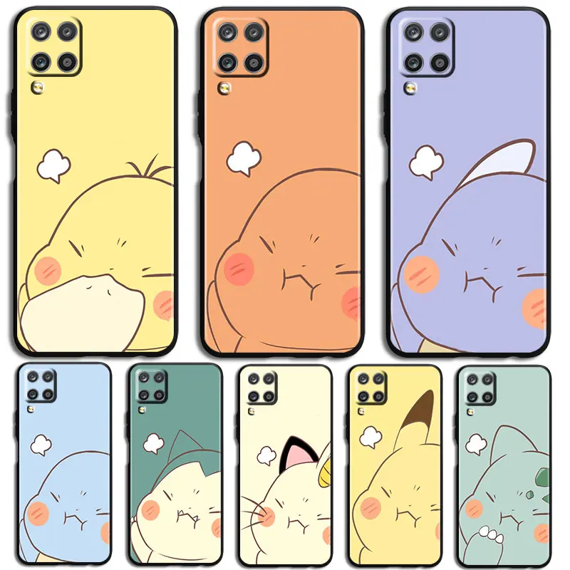 

Pokemon Pikachu Phone Case For Samsung Galaxy A10 A20 A30 A2 Core A40 A50 S E A60 A70S A70 A80 A90 Black luxury Back Funda Cover