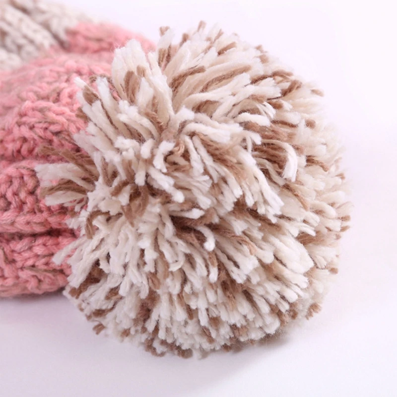 Bluetooth шапка с помпоном наушники беспроводные музыкальные вязаные теплые