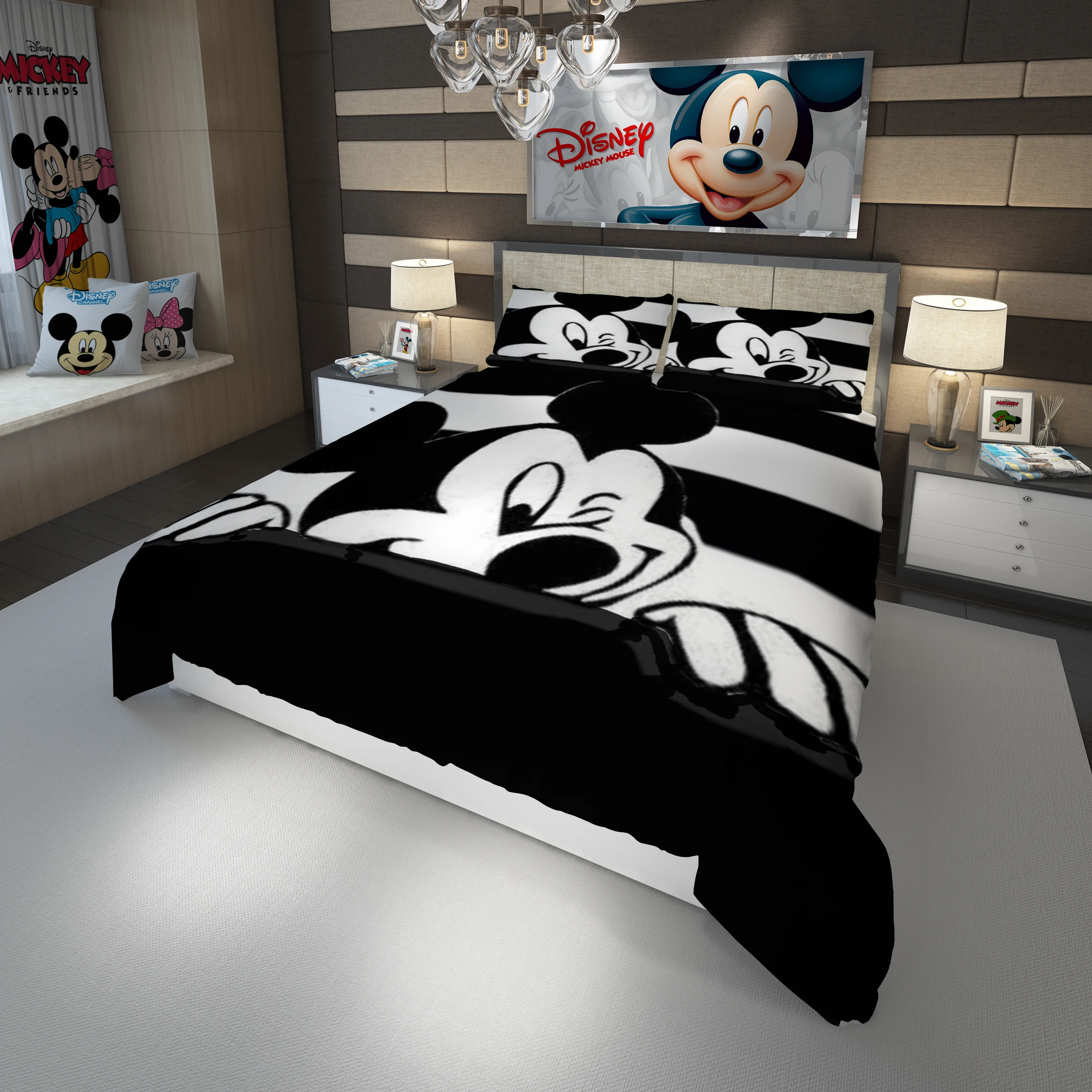 

Disney Mickey Duvet Cover Set Boys Printed Comforter Cover Gaming Controller Pattern Bedding set Quilt Cover