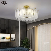 nordic feather crystal lamp living room ceiling chandelier kitchen lighting chandelier bedroom crystal chandelier e14 lamp light