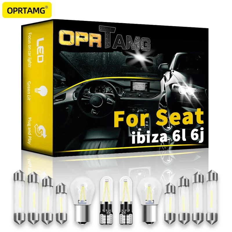 

Внутренняя светодиодная подсветка OPRTAMG Canbus для Seat Ibiza 6L 6J 6P 6K 6F 6K2 MK2 MK3 MK4 MK5 FR 2000 2004 2005 2011 2018 2019 2021, аксессуары