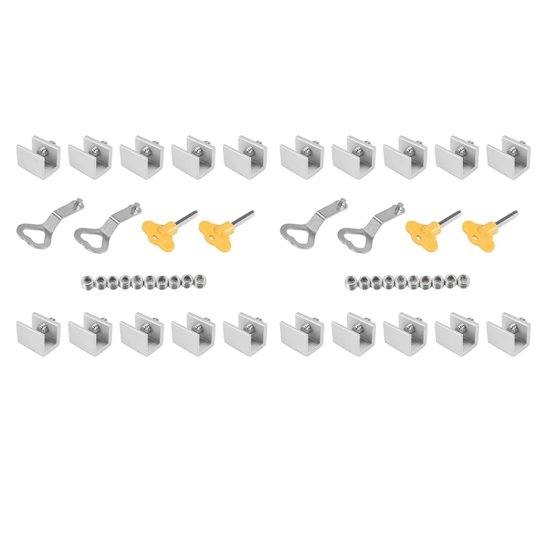 

20PCS Adjustable Sliding Window Locks Stop Aluminum Alloy Door Frame Security Lock Child Window Locks
