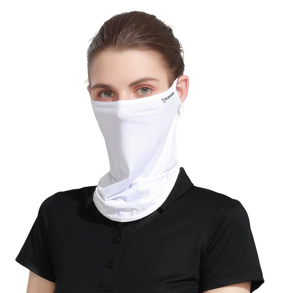 

Женский шарф на половину лица, подвесная шелковая накидка на шею, маска-труба для походов, игры в гольф, занятий спортом