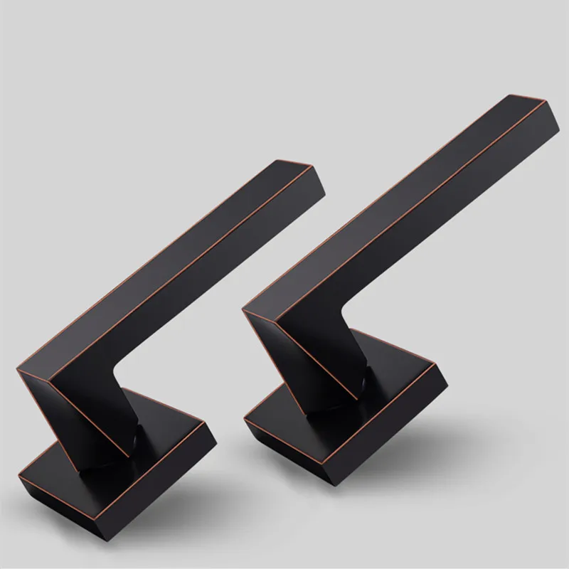 

Zinc Alloy Black Plated Door Lock Handles for Interior Doors