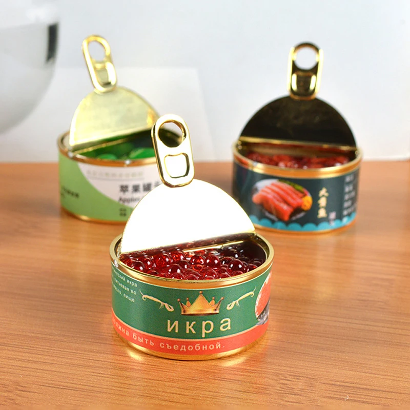 

1PC Simulation Can Miniature Food Mini Fish Can Meat Can Canned Bean Model Toy Kitchen Pretend Play Home House Decor Accessories