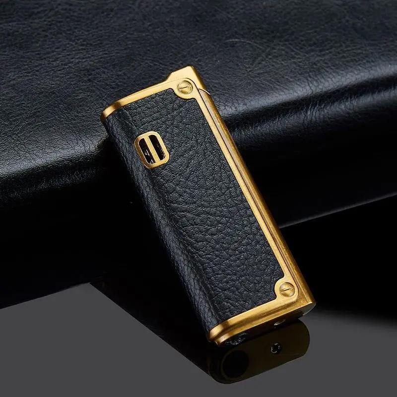 Зажигалки для сигар из натуральной кожи многоразовая ветрозащитная зажигалка