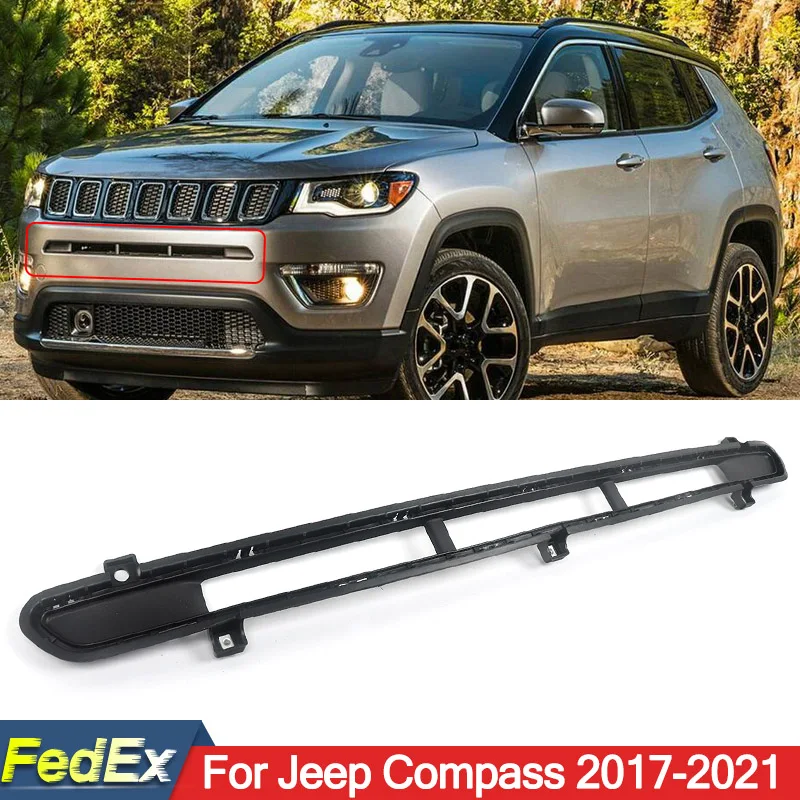 

Подходит для Jeep Compass 2017-2021 Передняя верхняя крышка бампера Решетка сменная решетка