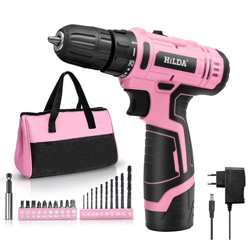 Cordless Drill Small Rechargeable Impact Drill Lithium Batte