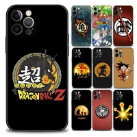 japan anime dragon ball z super logo phone case for iphone 11 12 13 pro max 7 8 se xr xs max 5 5s 6 6s plus black soft silicone