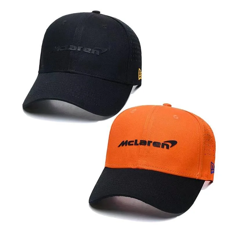 

23 new spring and summer fashion men and women couples all-match embroidery McLarens baseball cap F1 racing cap peaked sun visor