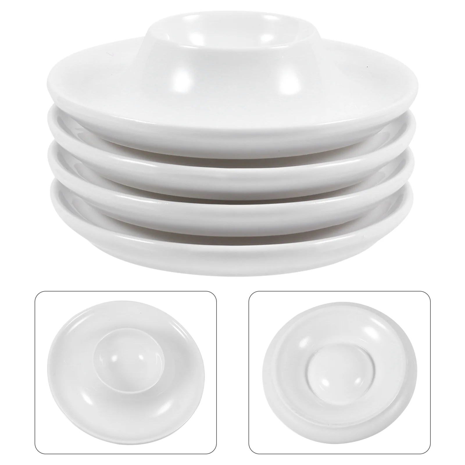

4pcs Practical Egg Holders Ceramics Egg Trays Egg Racks Household Egg Cups