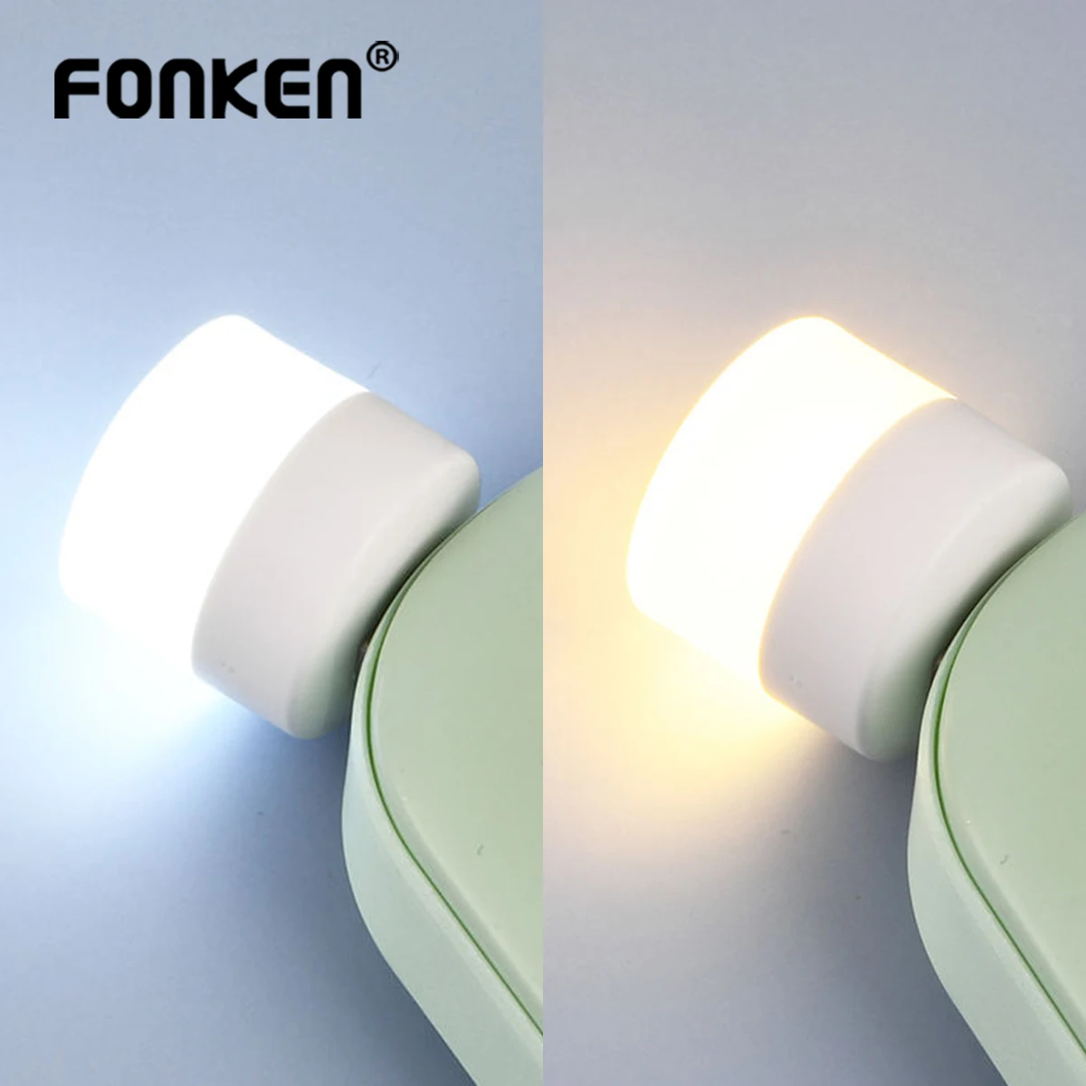 

FONKEN USB Night Light Portable Eye Protection Reading Light LED Light USB Plug Lamp for PC Powerbank USB Light