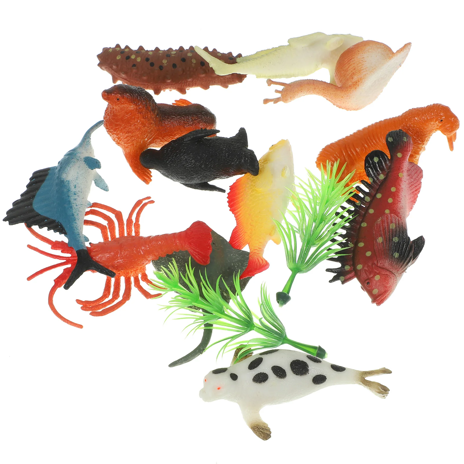 

12 Pcs Sea Animal Toys Kid Kids Plaything Cognitive Ornaments Ocean Animals Plastic Baby Simulated Marine