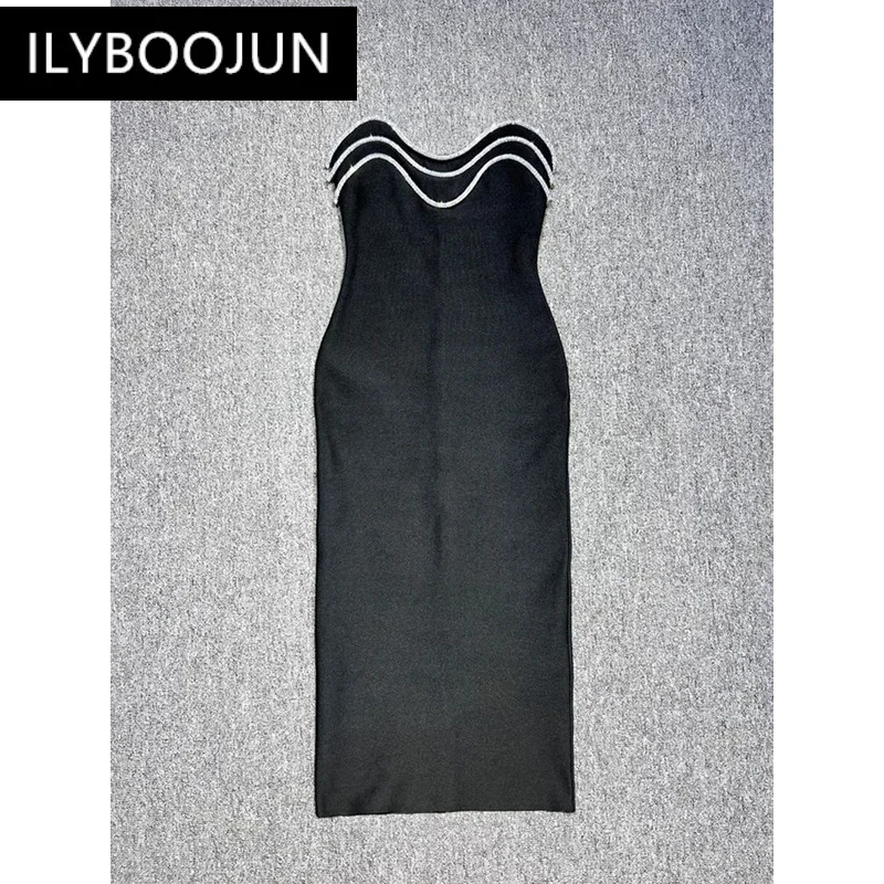 Платье без бретелек с открытой спиной и бриллиантами