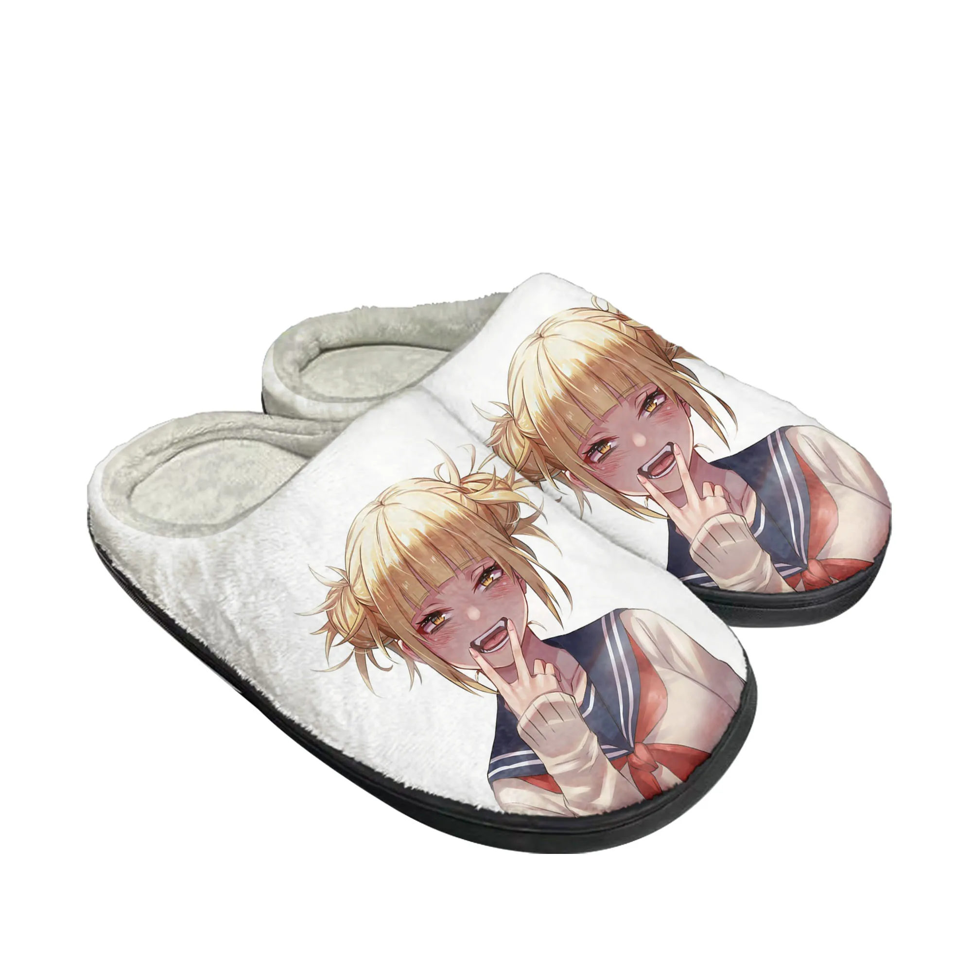 

Himiko Toga Anime My Hero Academia Home Cotton Custom Slippers Mens Womens Sandals Plush Casual Keep Warm Shoes Thermal Slipper
