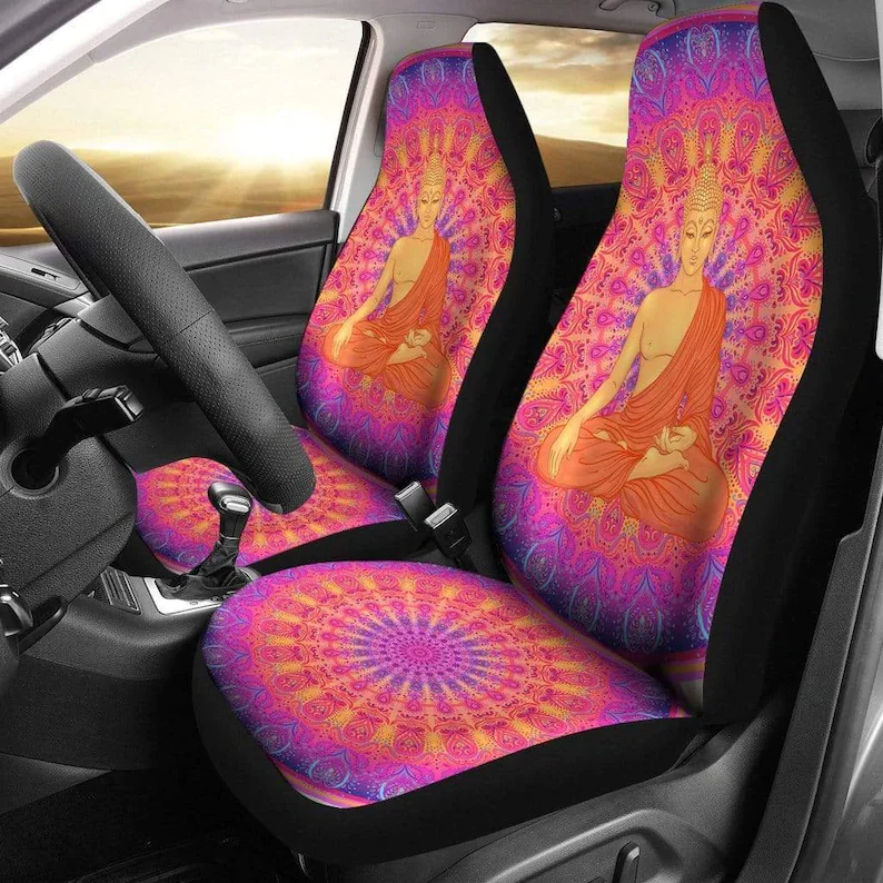 

Buddha Mandala, Car Seat Covers Pair, 2 Front Seat Covers, Car Seat Protector, Seat Cover for Car, Car Seat Protector, Car Acces