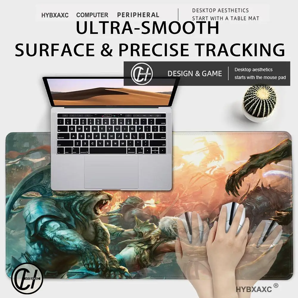 Фото Игровой коврик для мыши HYBXAXC M-Magic The Gathering, большой, 40x90 см, для клавиатуры и мыши, скоростной, настольный, аниме, резиновый, нескользящий №4