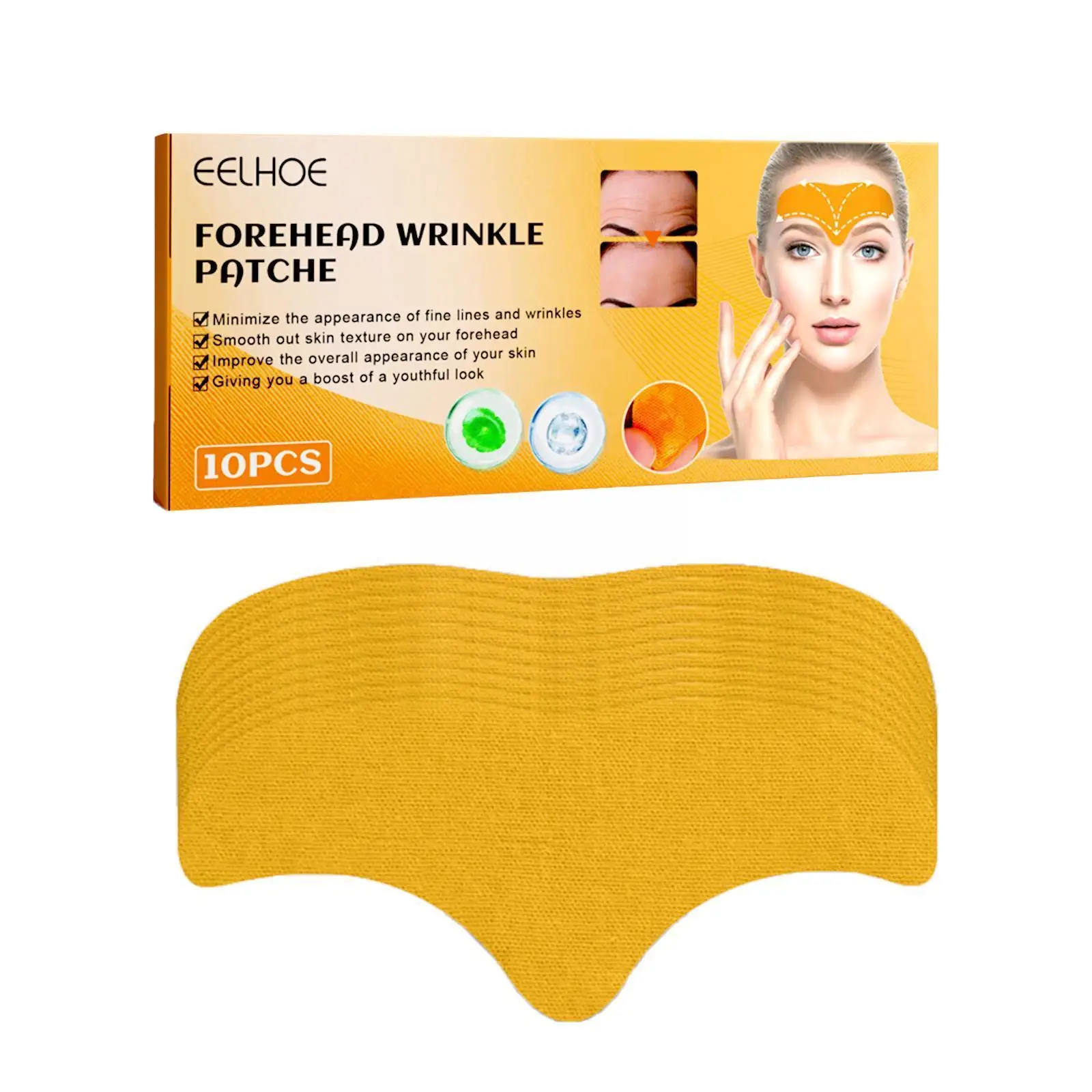 

Forehead Line Removal Gel Patch Anti Wrinkle Forehead Stickers Treatment Lines Lifting Skin Mask Firming Frown Care Anti-Ag K7T6