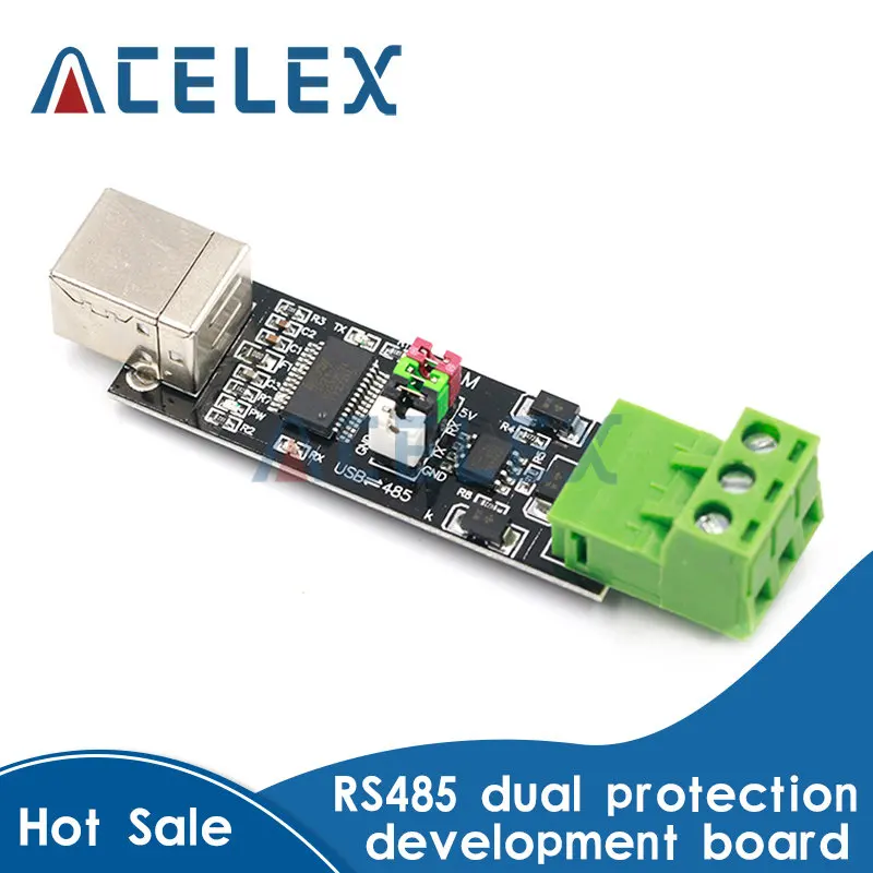 

Double Protection USB to 485 Module FT232 Chip USB to TTL/RS485 Double Function USB 2.0 to TTL RS485 Serial Converter Adapter