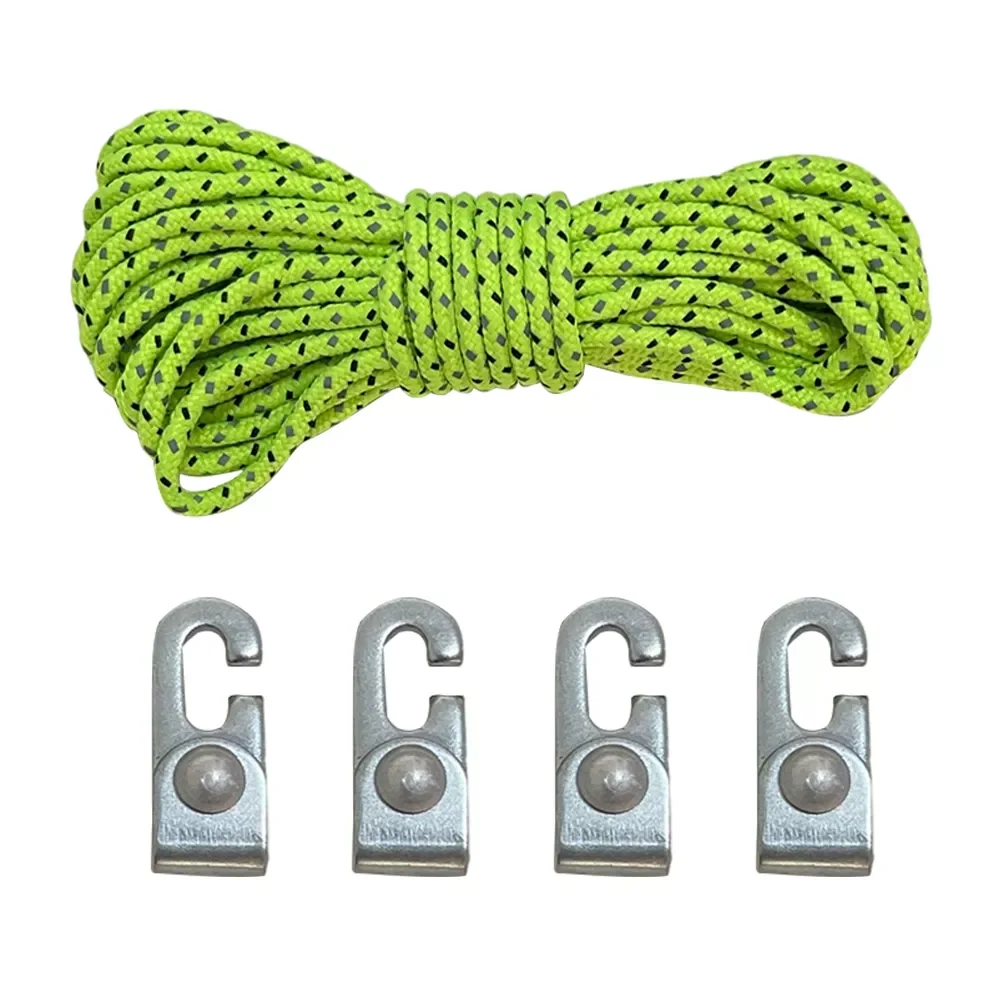 

Pcs/Bag Mini Camping Tent Hook Multi-purpose No Knot Automatic Lock Hook Outdoor Metal Lock Tent Rope Camping tool Equipment