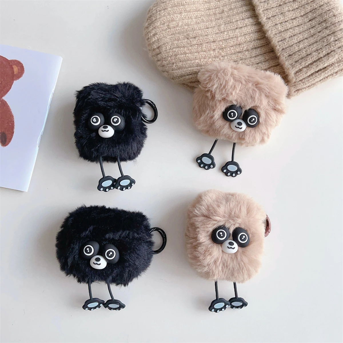 

Cute Raccoon Patterns Case, Fluffy Case, Plush Material, Airpods Pro 2 Accessories