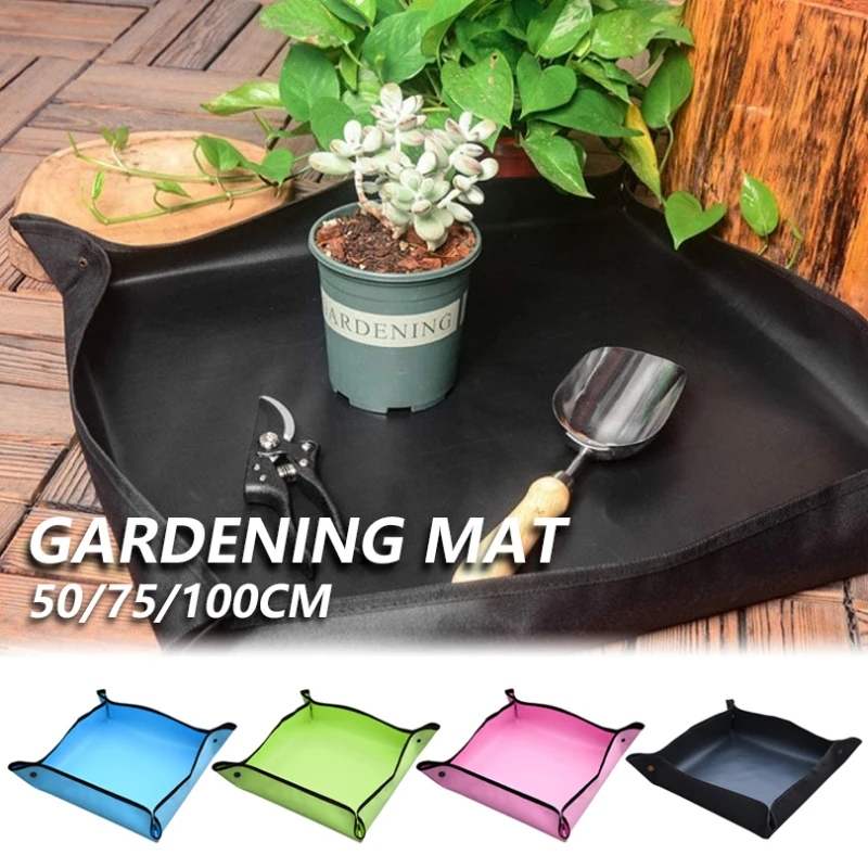 

Planting Mat PVC Gardening Potted Mat Gardening Mat Waterproof Foldable Flower Pot Gardening Mat Transplanting Plant Mat 60-100c