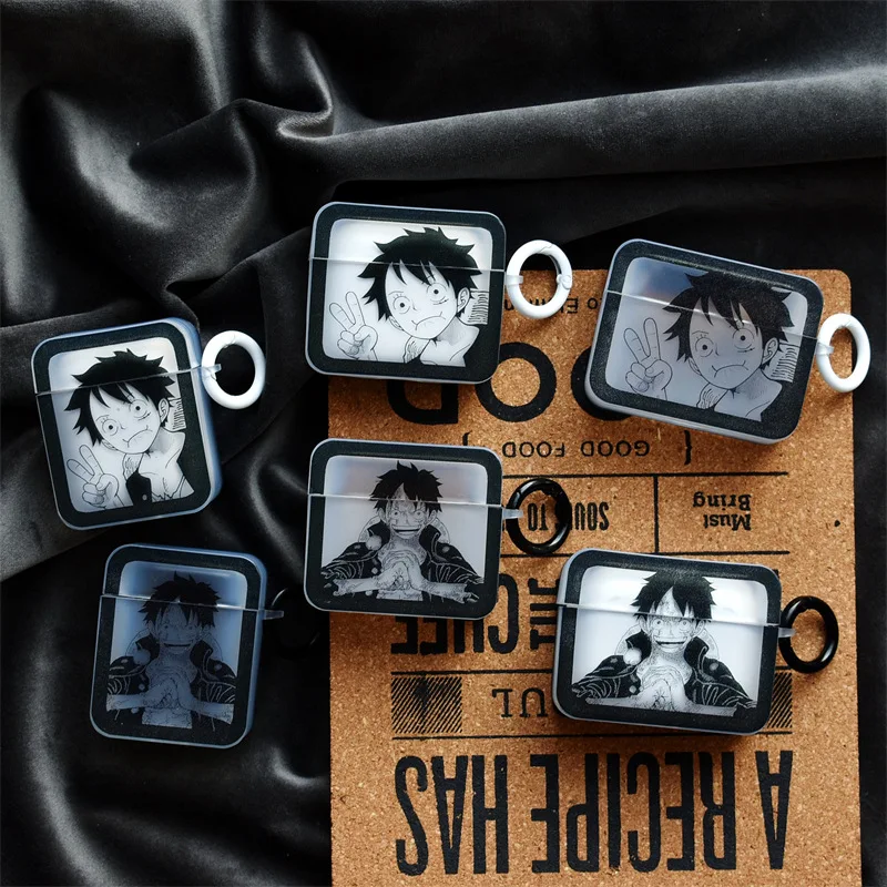 

Anime Onepiece Luffy Black White 2021 AirPods 3 Case Apple AirPods 2 Case Cover AirPods Pro Case IPhone Earphone Accessories