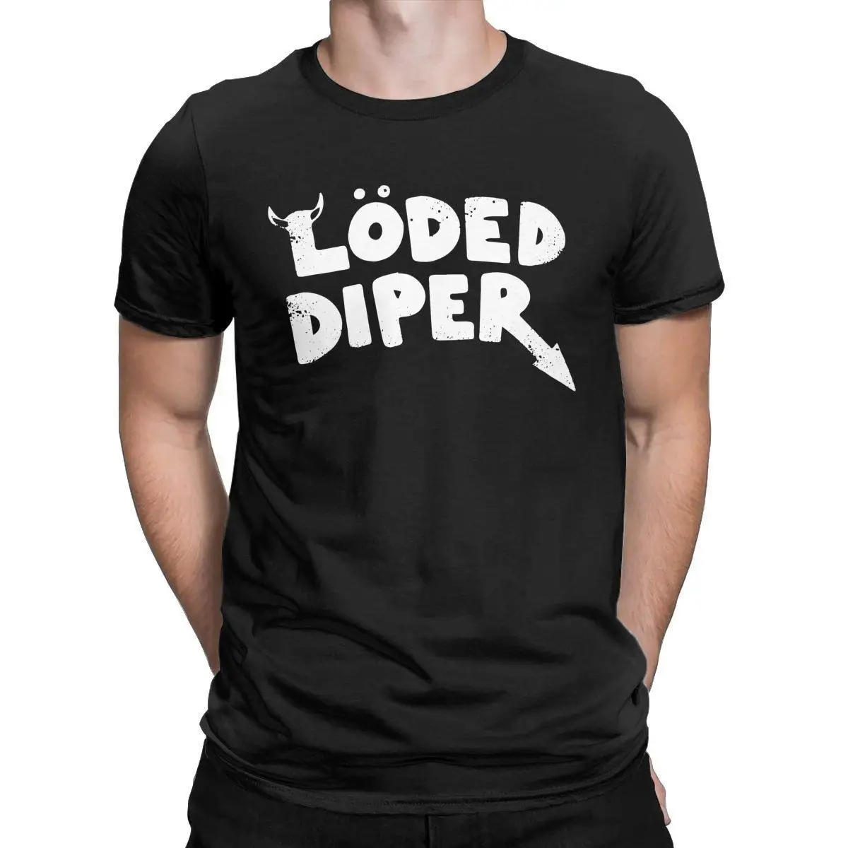 Loded Diper T Shirts Men 100% Cotton Novelty T-Shirts Round Neck Tees Short Sleeve Clothes Summer