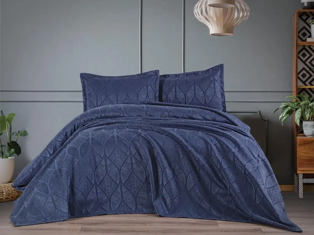 

Dowry disemi card3 piece bedding set indigo